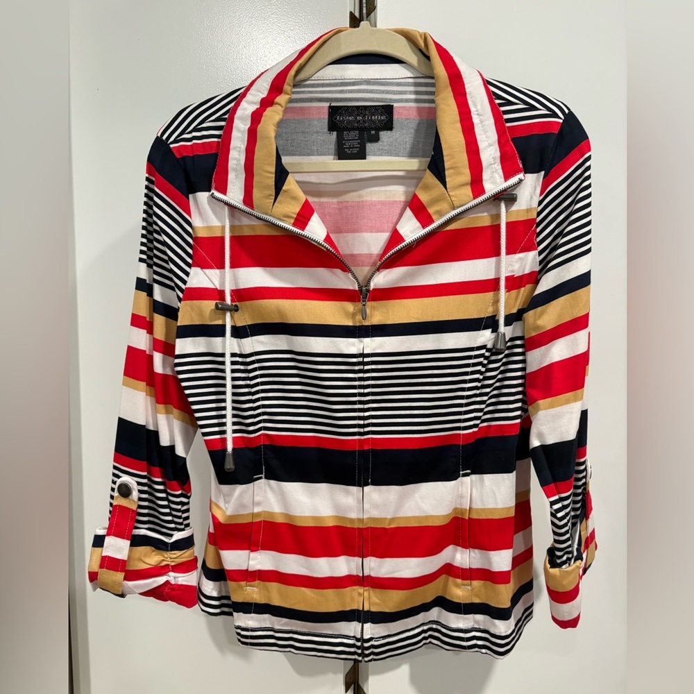 Live a Little Red and Gold Striped Jacket